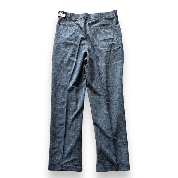 Tony Blake Men's Blue Marled Cuffed Dress Trousers 38/34 NWT - Picture 2 of 5